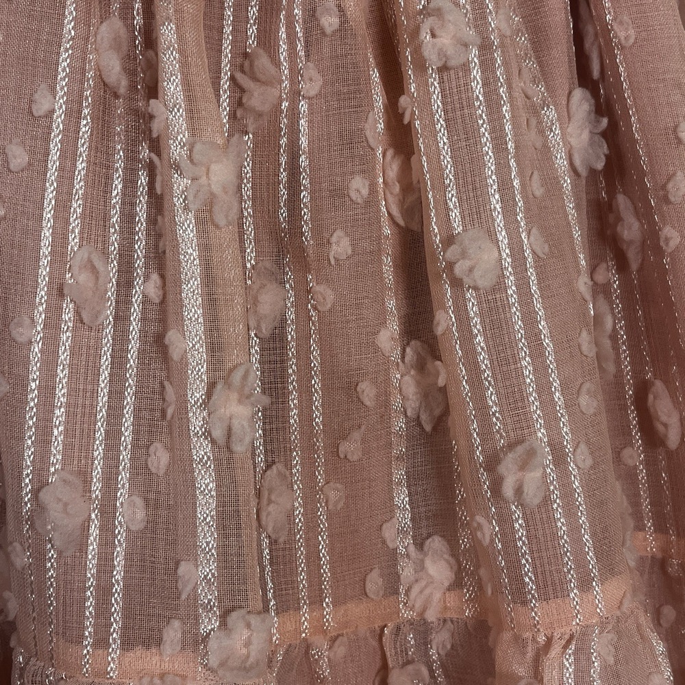 Entro Blush Pink Bow Midi Dress Shoulder Ties Fairy Princess Party - Picture 4 of 9